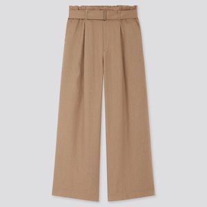 🍁 SALE - UNIQLO LINEN WIDE LEG PANTS